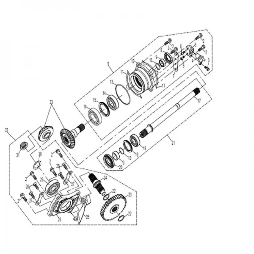 0800-062100 drive bevel gear greičių dėžės dantratis nr. 32 CFMOTO X8