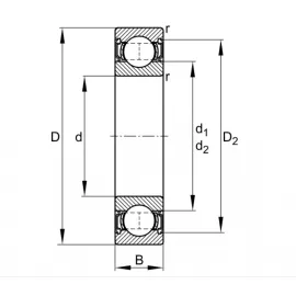 Guolis 40x52x7  INA 61808 2 RSR