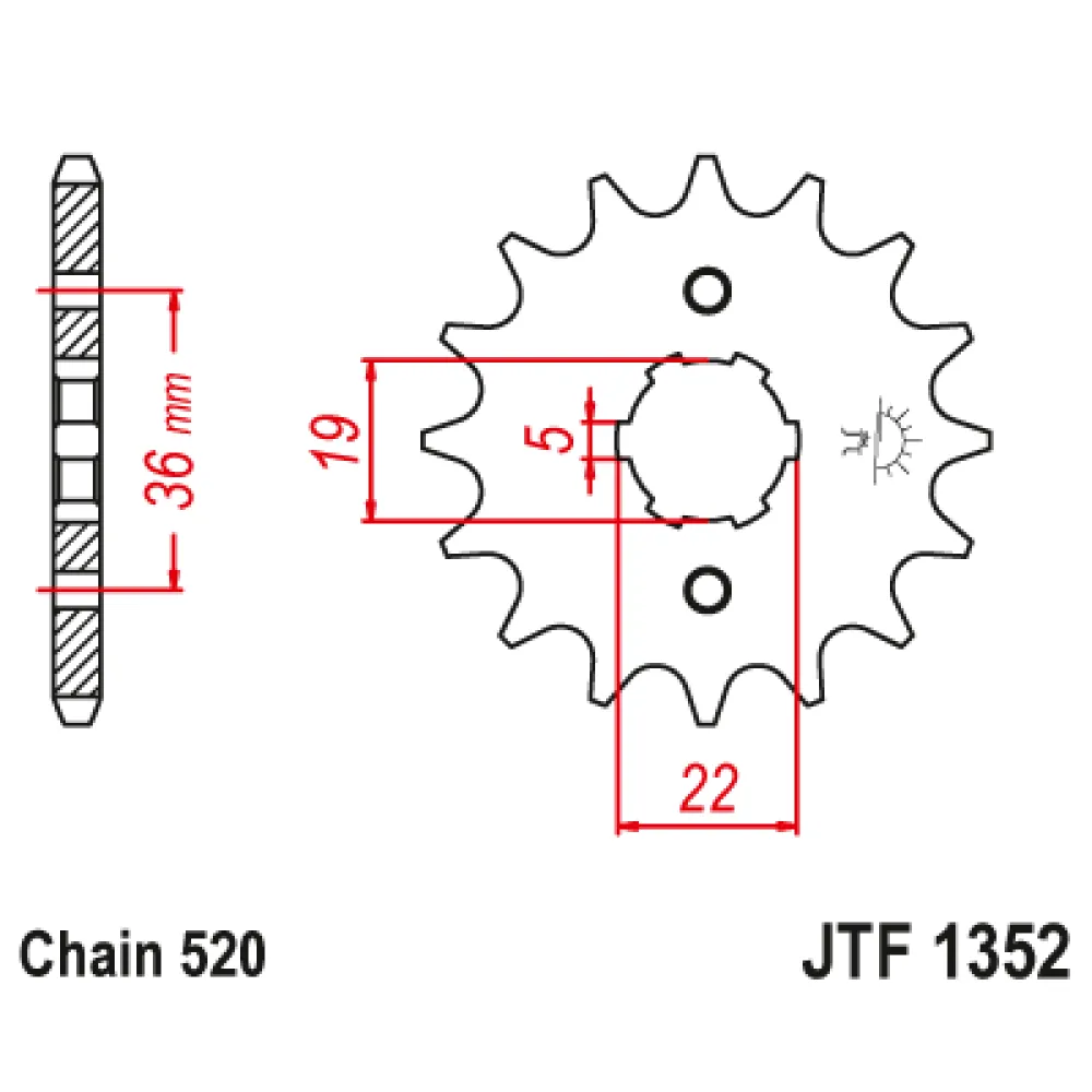 Priekinė žvaigždė JTF1352-13