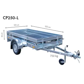 Priekaba TikiTreiler CP250-L 750kg 252x123x33