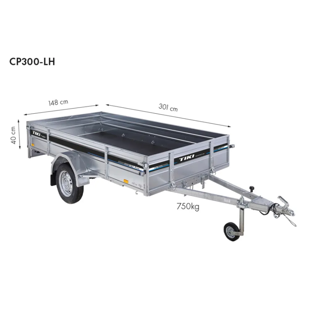 Priekaba TikiTreiler CP300-LH 750kg 301x148x40