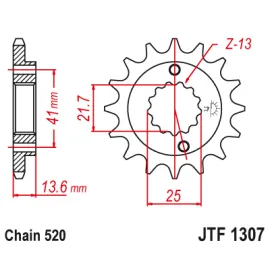 Priekinė žvaigždė JTF1307-15