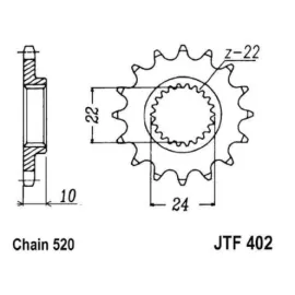 Priekinė žvaigždė JTF 402-16