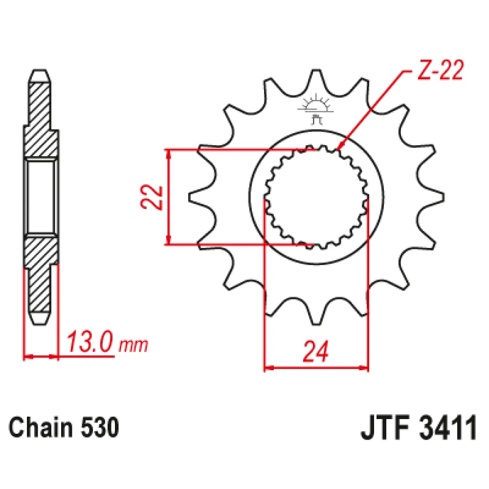 Priekinė žvaigždė JTF3411.16