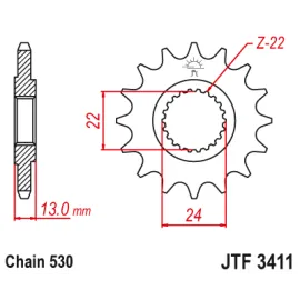 Priekinė žvaigždė JTF3411.16