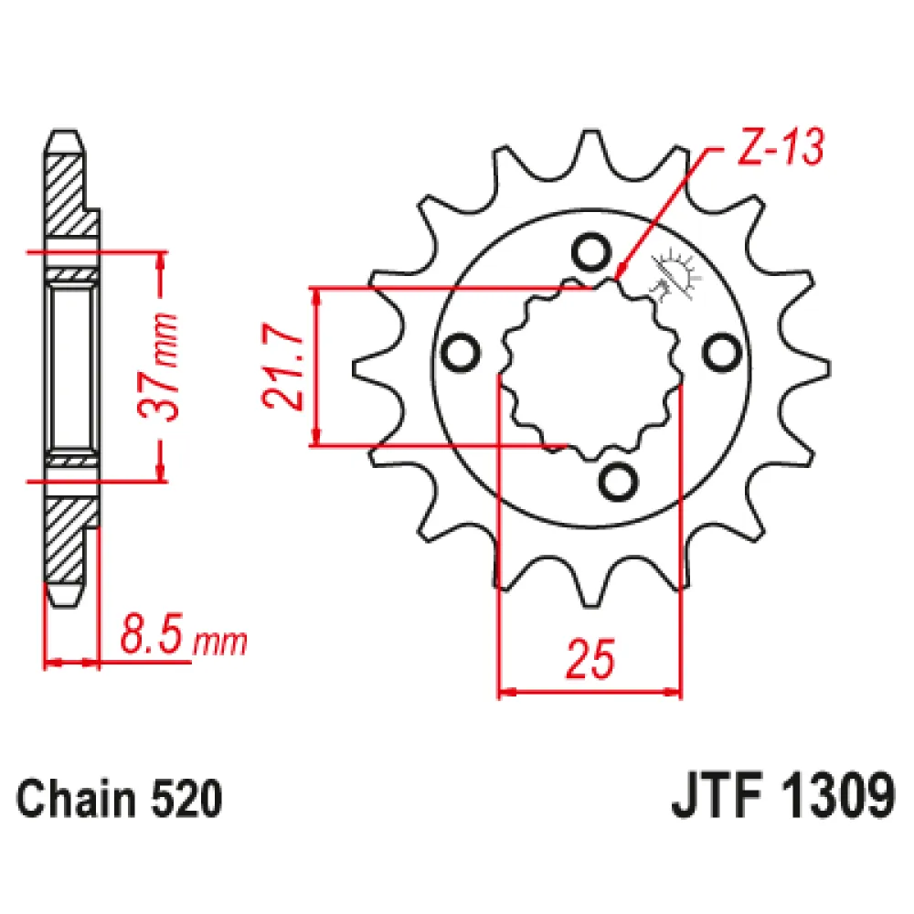 Priekinė žvaigždė JTF1309.13