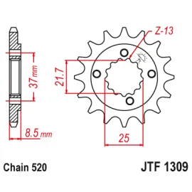 Priekinė žvaigždė JTF1309.13