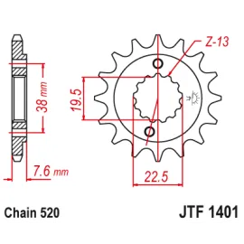 Priekinė žvaigždė JTF 1401-15