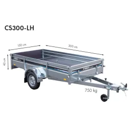 Priekaba TikiTreiler CS300-LH 750kg 300x150x40
