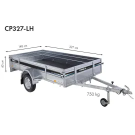 Priekaba TikiTreiler CP327-LH 750kg 327x148x40