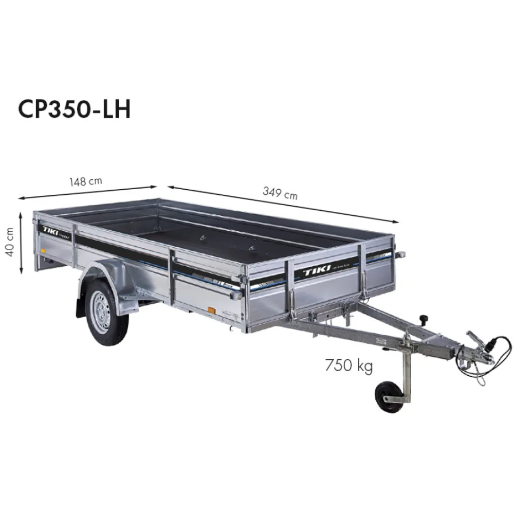 Priekaba TikiTreiler CP350-LH 750kg 349x148x40