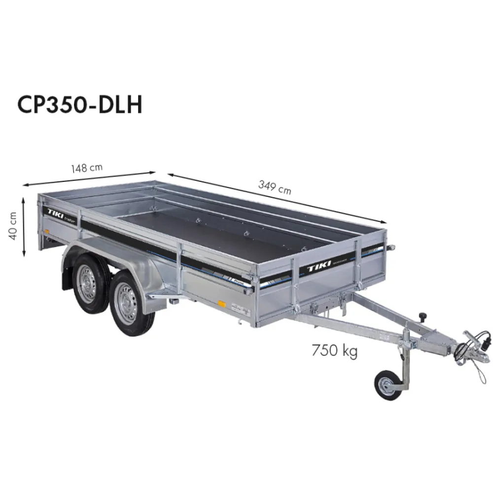 Priekaba TikiTreiler CP350-DLH 750kg 349x148x40