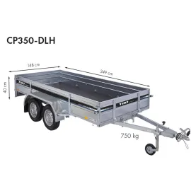 Priekaba TikiTreiler CP350-DLH 750kg 349x148x40