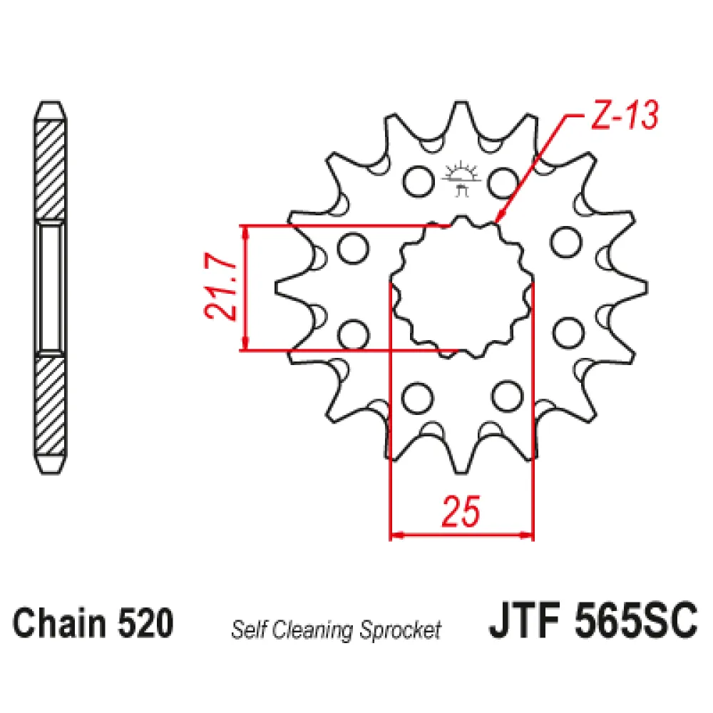 Priekinė žvaigždė JTF565.13sc