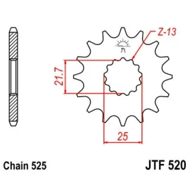 Priekinė žvaigždė JTF 520-16