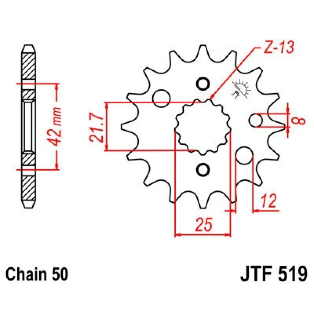 Priekinė žvaigždė JTF 519-16