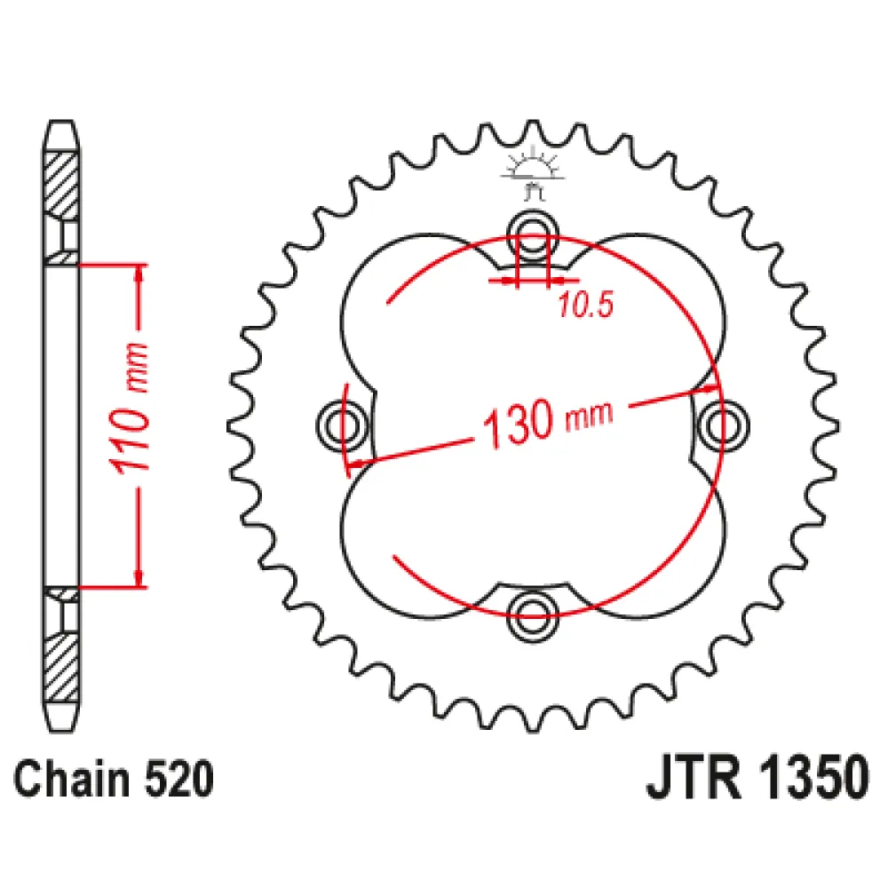 Galinė žvaigždė JTR 1350 36T, 530