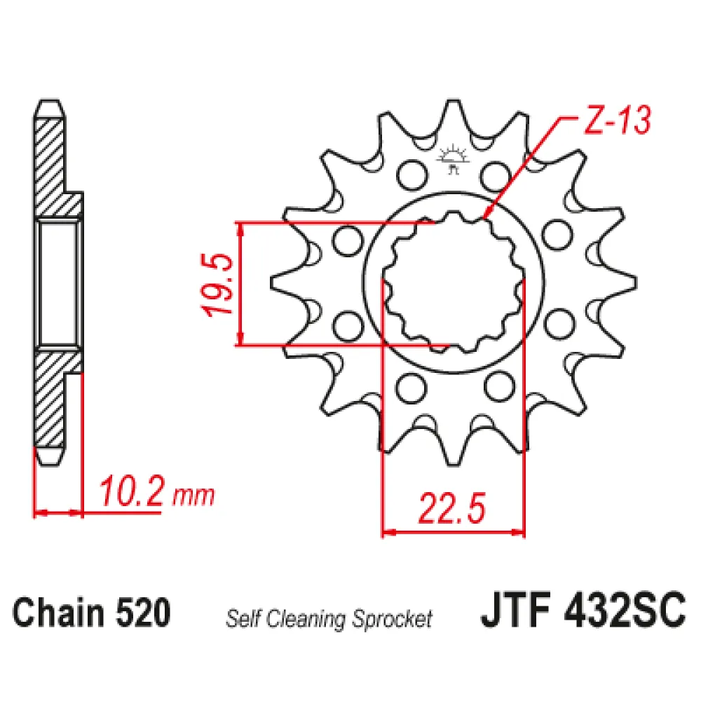 Priekinė žvaigždė JTF432.15SC