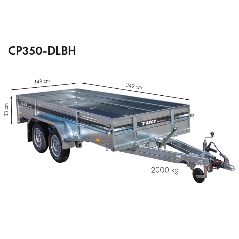 Priekaba TikiTreiler CP350-DLBH 2000kg 349x148x33