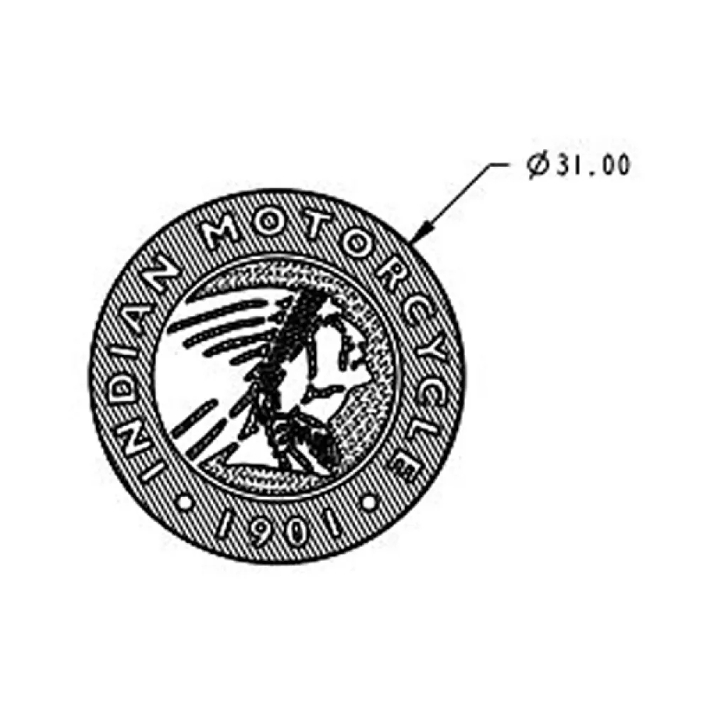 7180111 DECAL-INDIAN LOGO FOB