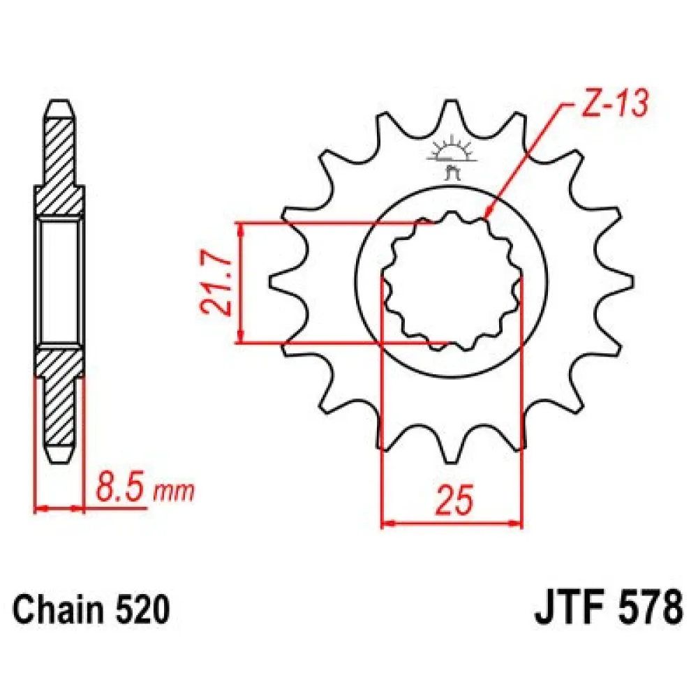 Priekinė žvaigždė JTF 578-16
