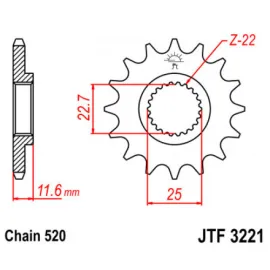 Priekinė žvaigždė JTF3221.13