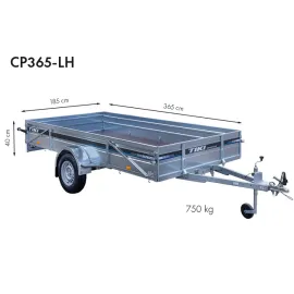 Priekaba Tiki Treiler CP365-LH 750kg