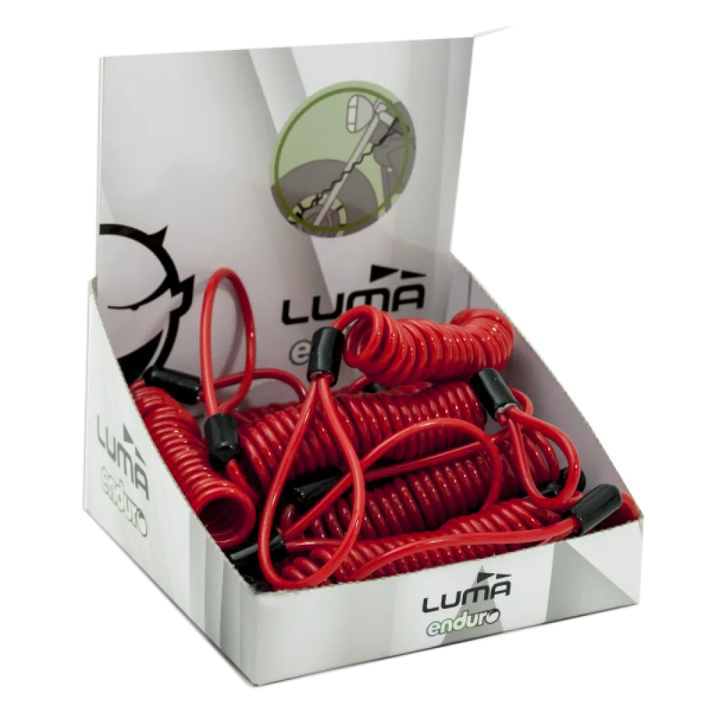 Masės išjungimo kabėlis Raudonas (killswitch) Luma Reminder spiral cable 150
