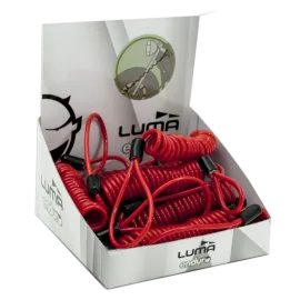 Masės išjungimo kabėlis Raudonas (killswitch) Luma Reminder spiral cable 150