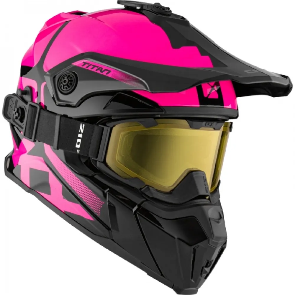 CKX TITAN Polar Rožinis/Juodas šalmas