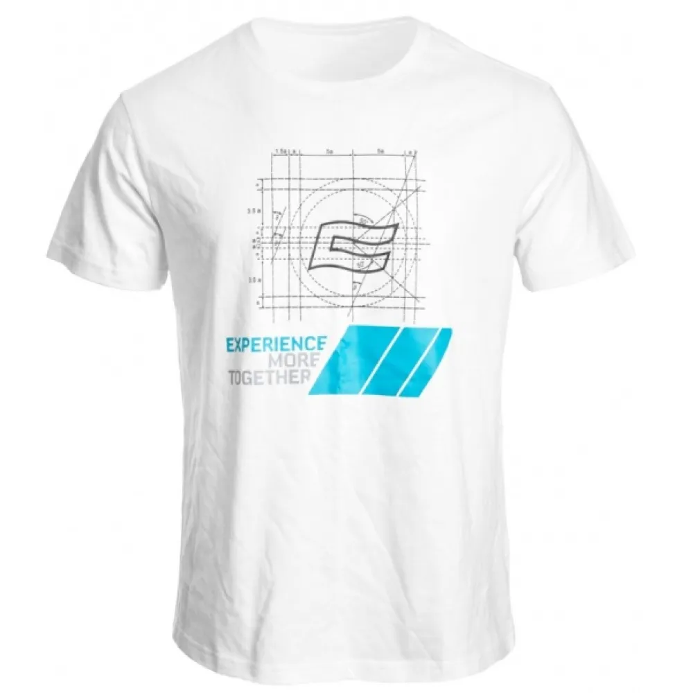 Marškinėliai CFMOTO T-SHIRT Balti Experience More Together