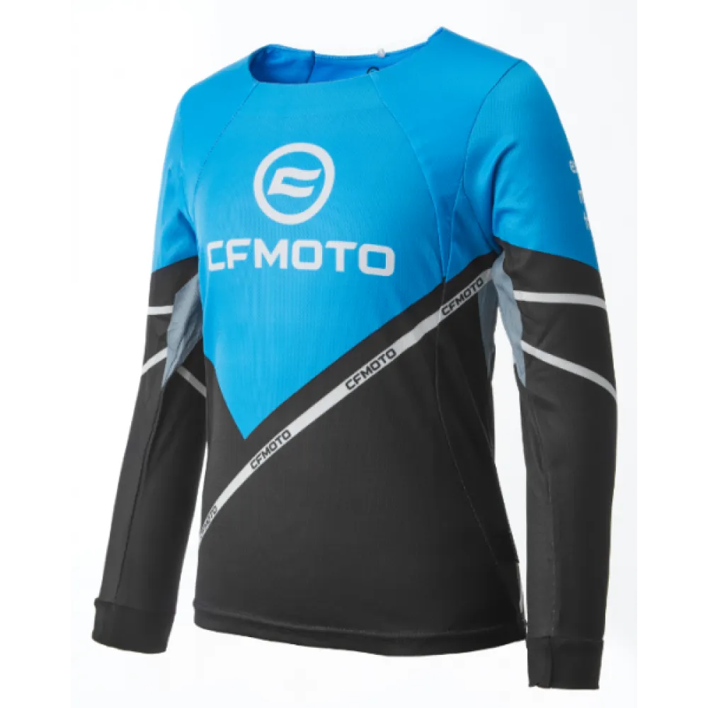 CFMOTO Marškinėliai vaikams KIDS LONG SLEEVE BLUE&BLACK XL