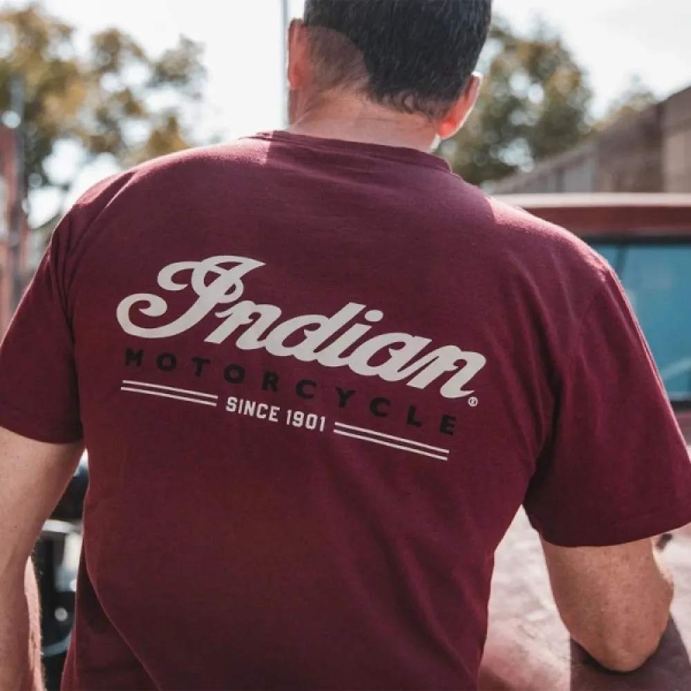 Marškinėliai Indian Motorcycle Motorcycle T-Shirt Raudoni L 286189306