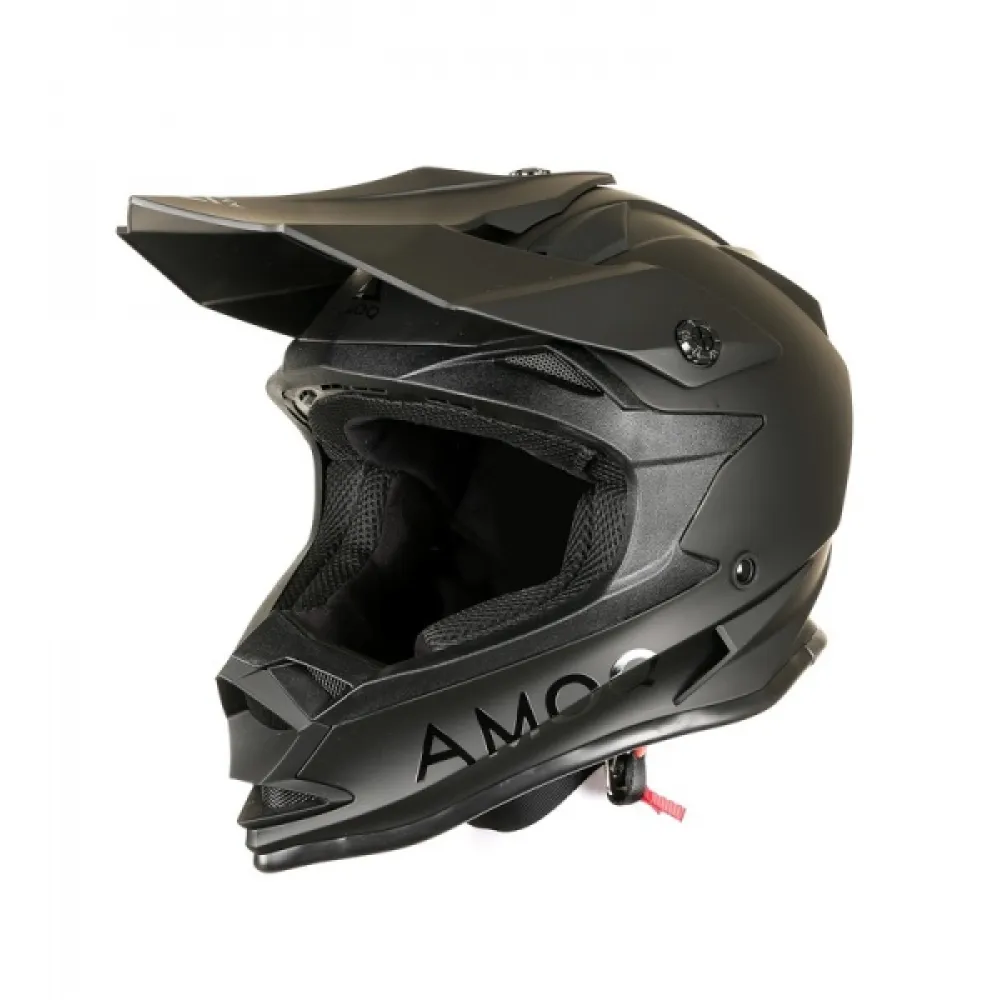 Šalmas AMOQ Meteor Blackout Helmet Juodas