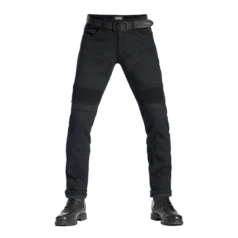 Moto džinsai Pando KARLDO SLIM BLACK – Motorcycle Jeans for Men Slim-Fit Cordura®