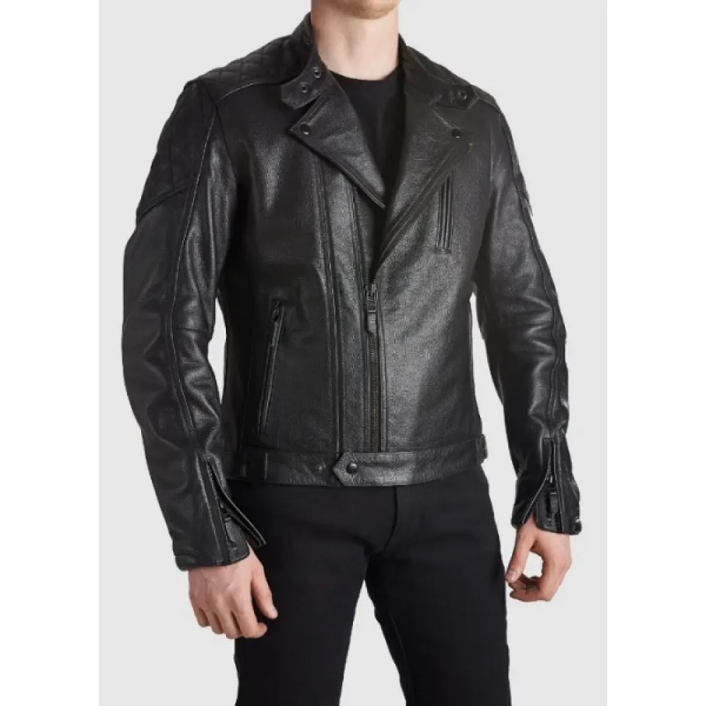 Striukė Pando TWIN LEATHER JACKET BLACK – Men’s Leather Motorcycle Jacket S