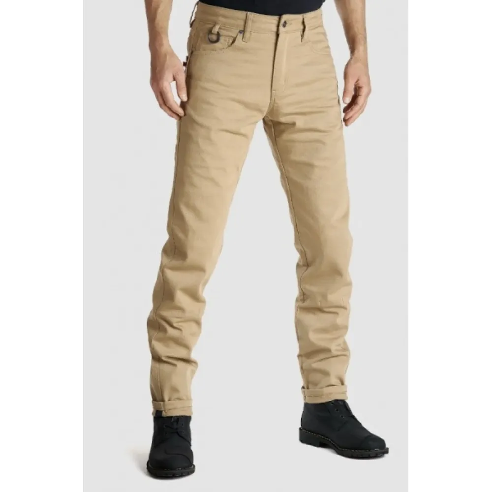 Moto džinsai Pando ROBBY SLIM BEIGE – Motorcycle Jeans Men’s Slim-Fit Cordura® 30-32