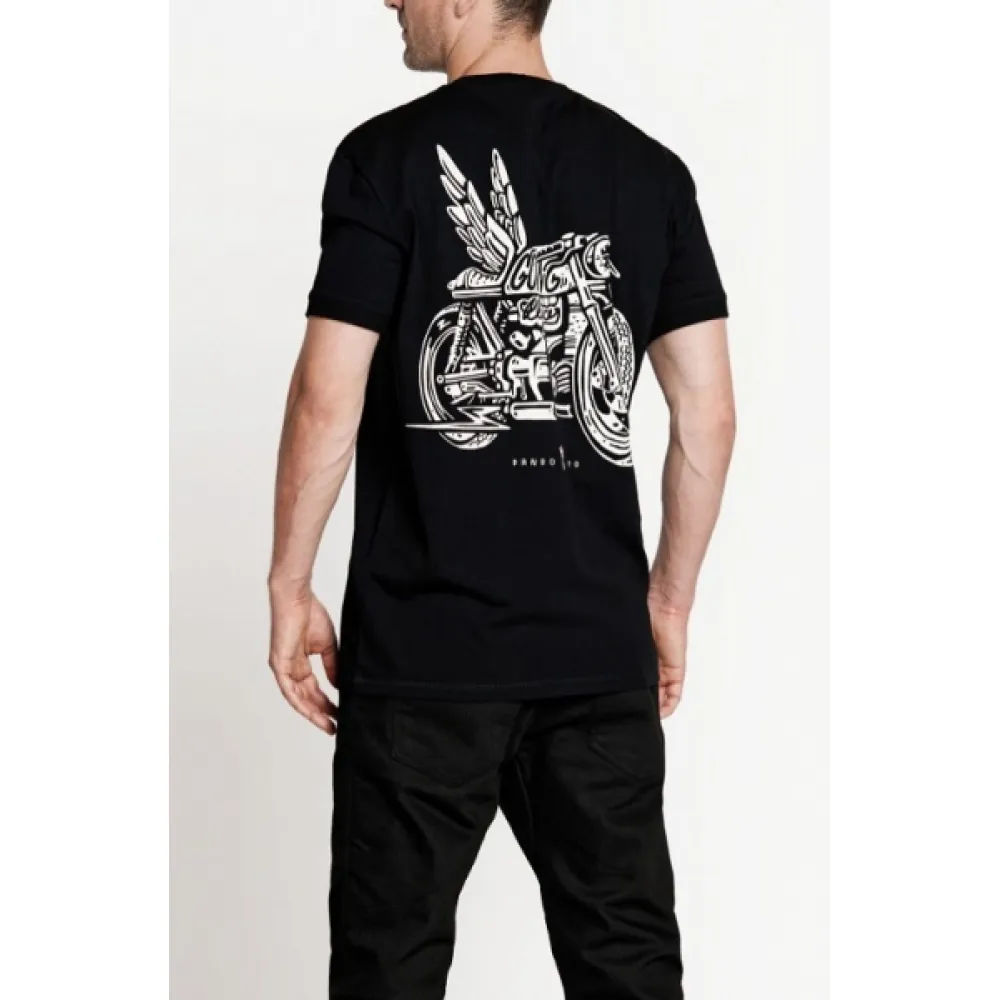 Marškinėliai Pando MIKE MOTO WING 1 – T-Shirt for bikers Regular Fit, Unisex XL