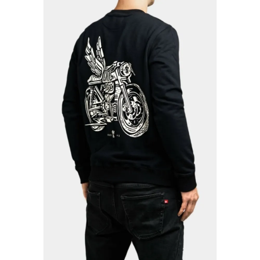 Megztinis Pando JOHN WING 01 – Biker Sweatshirt Regular Fit, Unisex