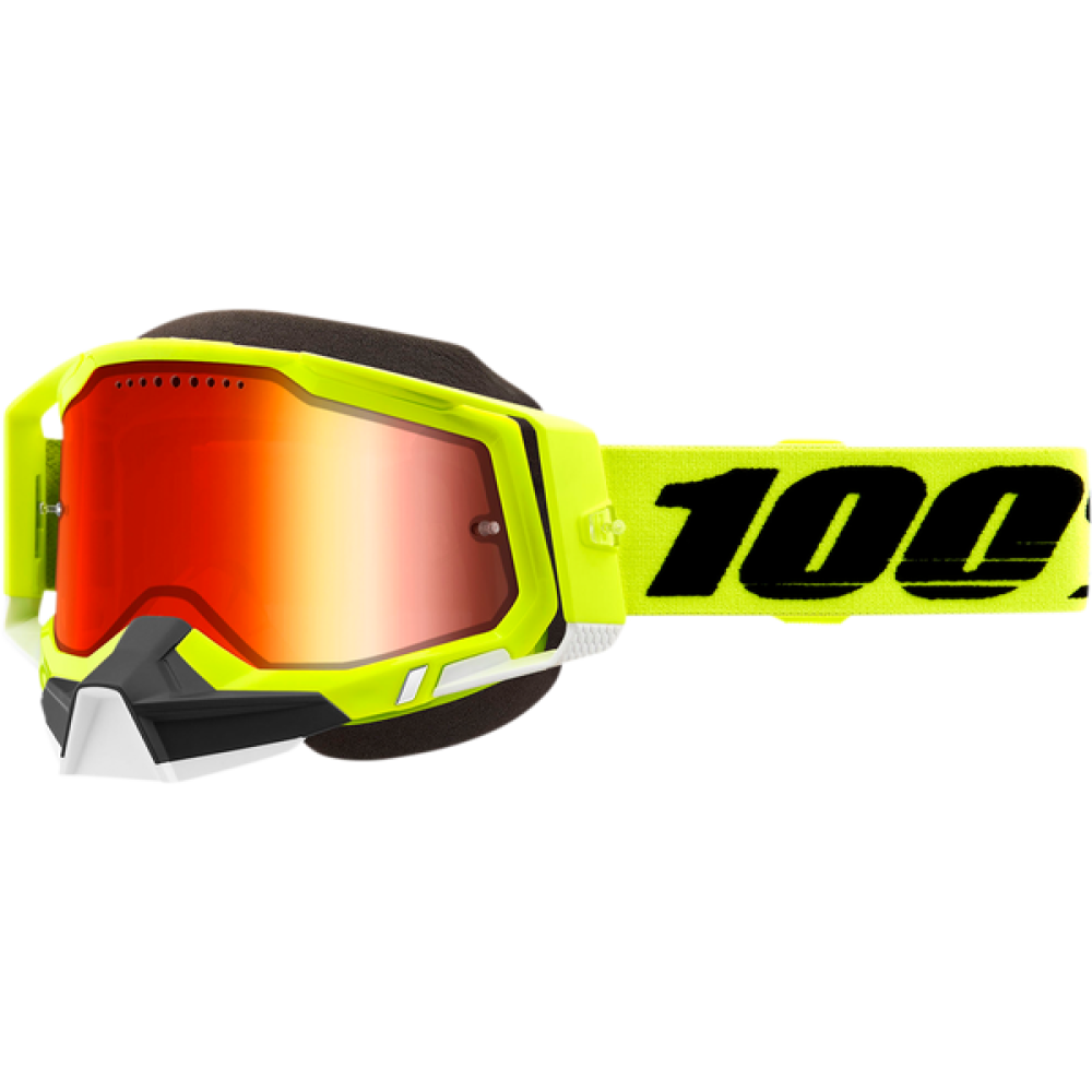 100% Akiniai Veidrodiniai GOG Racecraft 2 Snow Salotinė/Raudona 50012-00004
