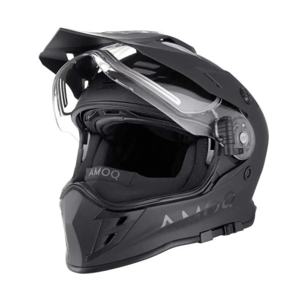 Šalmas AMOQ Adaptor Helmet Electric Visor Juodas XL