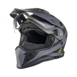 Šalmas su šildomu stiklu AMOQ Adaptor Juodas/Pilkas/Ryškiaspalvė XS