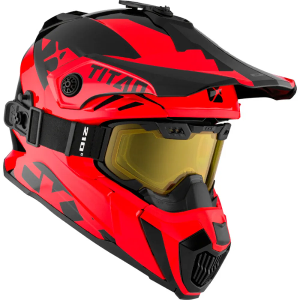 CKX TITAN Airflow Extra Red Raudonas/juodas šalmas