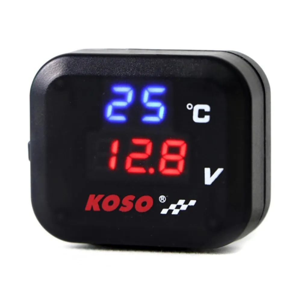 Termometras + įtampos matuoklis su USB krovimu 3in1 Koso