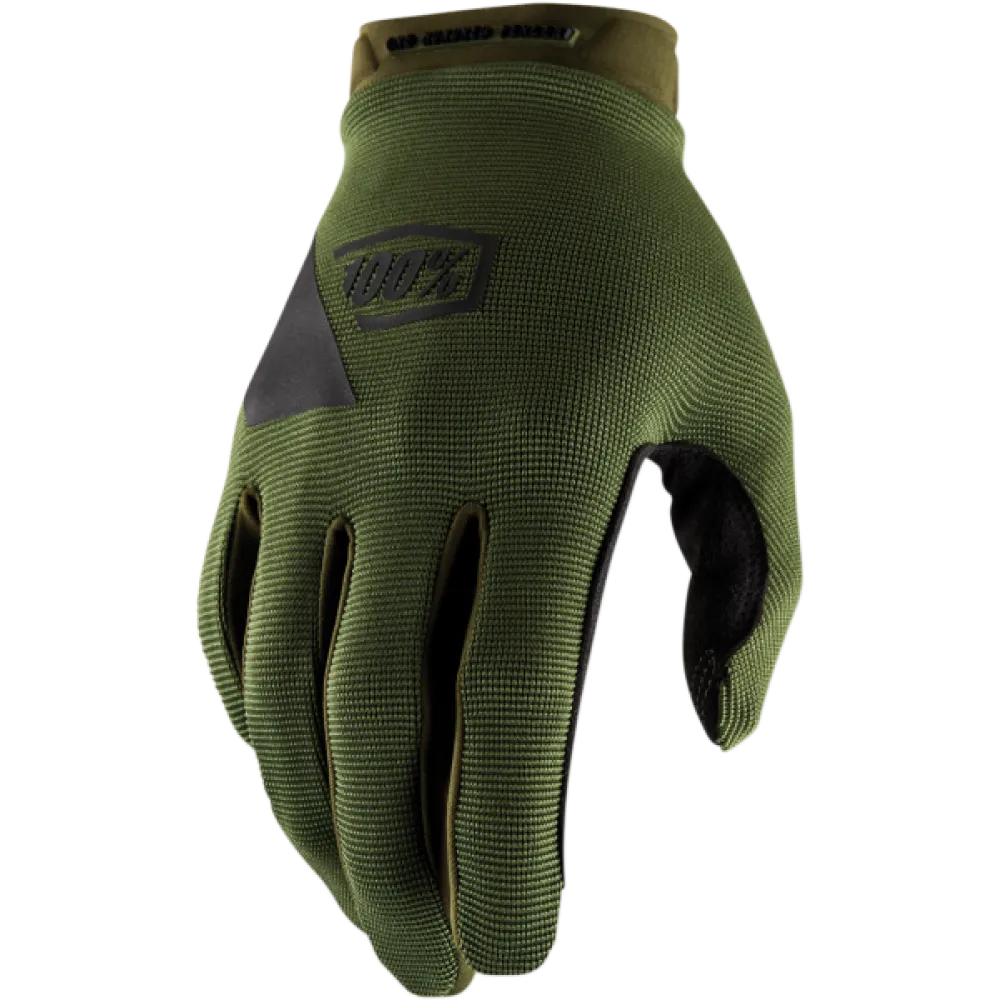 Pirštinės 100% Ridecamp Gloves Fatigue Žalios