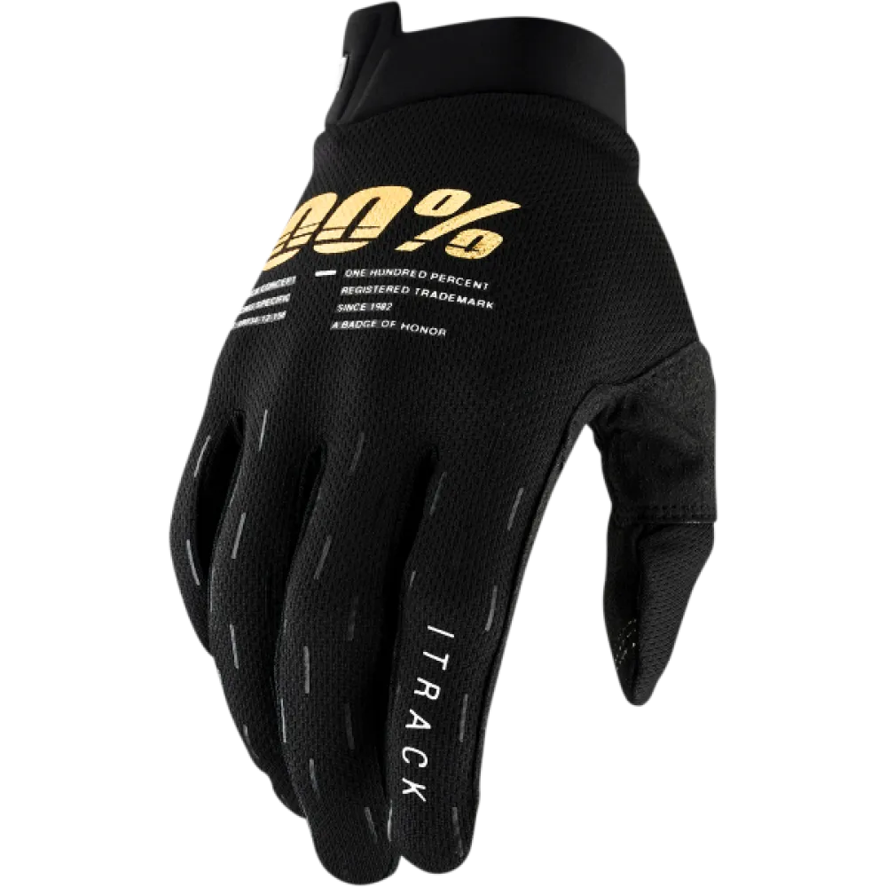 Pirštinės 100% iTrack Gloves Juodos M 10008-00006