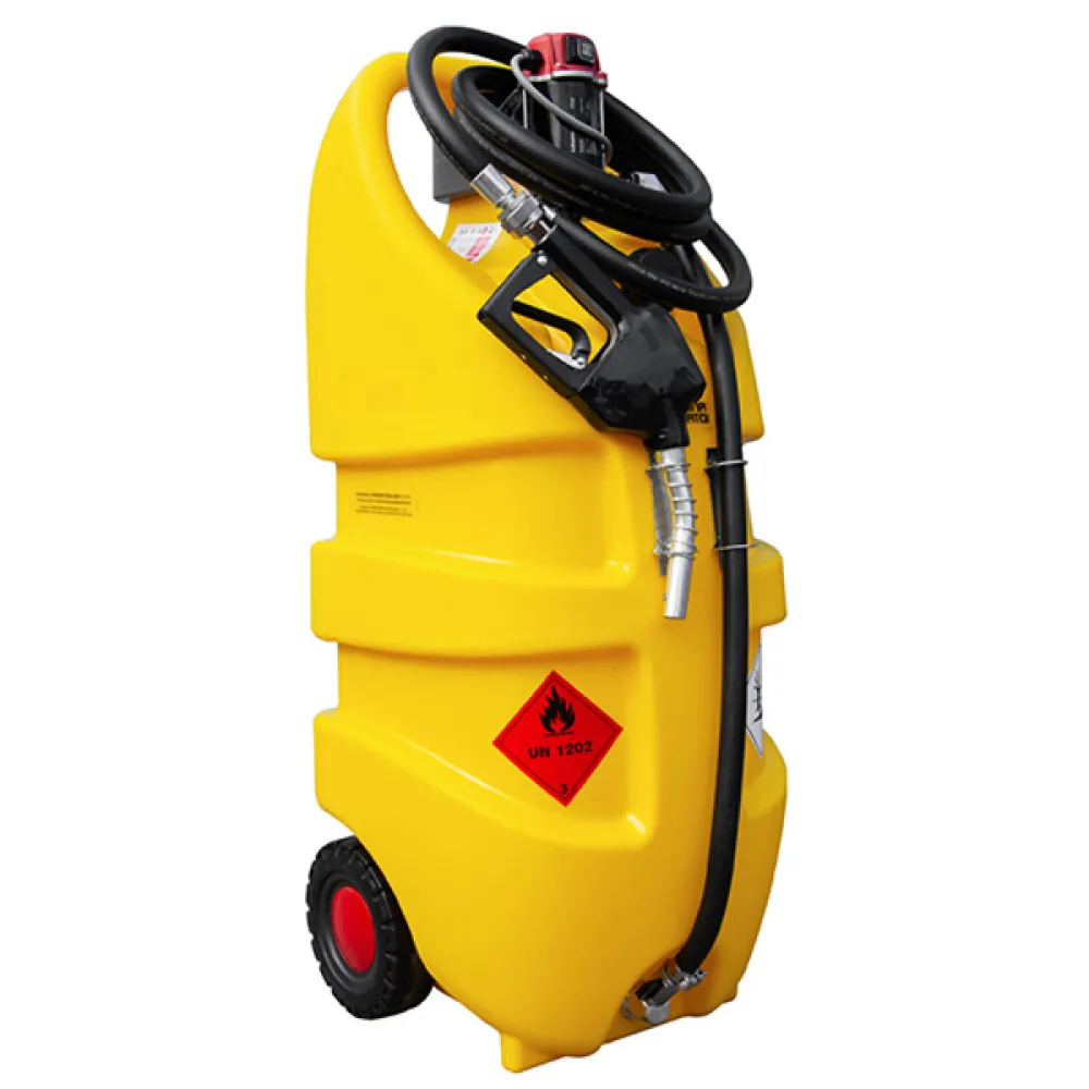 Mobili degalų talpykla (dyzelino) geltona, su 12V siurbliu Emilcaddy 110L