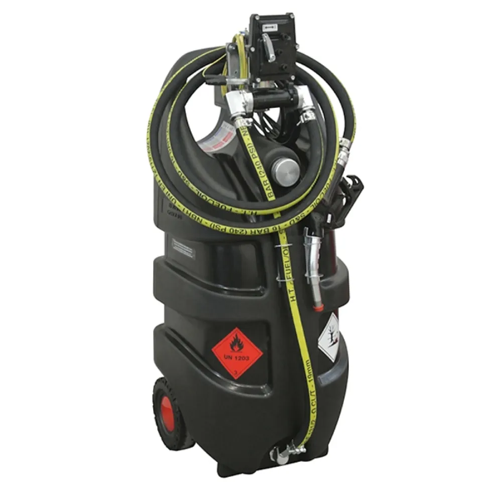 Mobili degalų talpykla (benzino) juoda, su 12V siurbliu Emilcaddy 110L