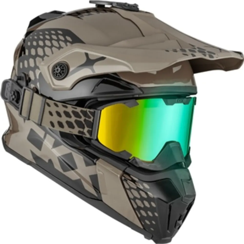 Šalmas su akiniais CKX Titan Original Viper Titanium