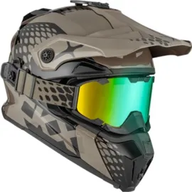 Šalmas su akiniais CKX Titan Original Viper Titanium